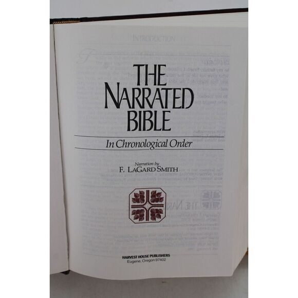 1984 The Narrated Bible In Chronological Order NIV HC Book F. LaGard Smith HardC - Picture 5 of 7